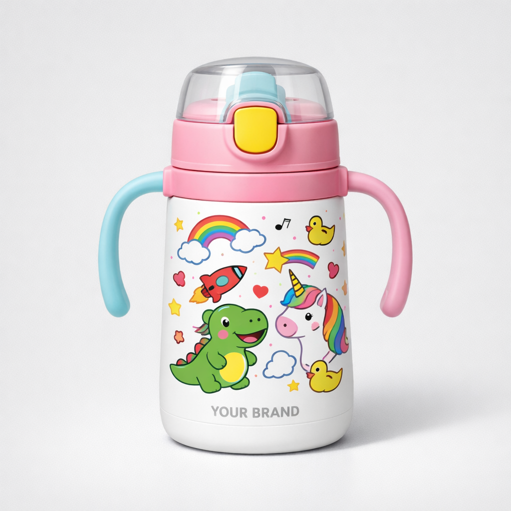 Cute Cartoon Kids’ Water Bottle white label idea