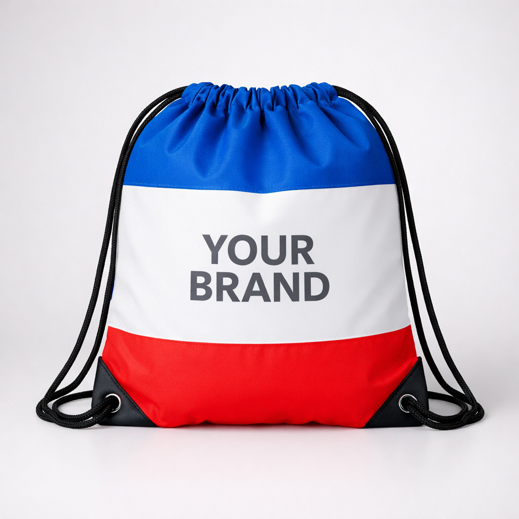 Drawstring School Backpack white label idea