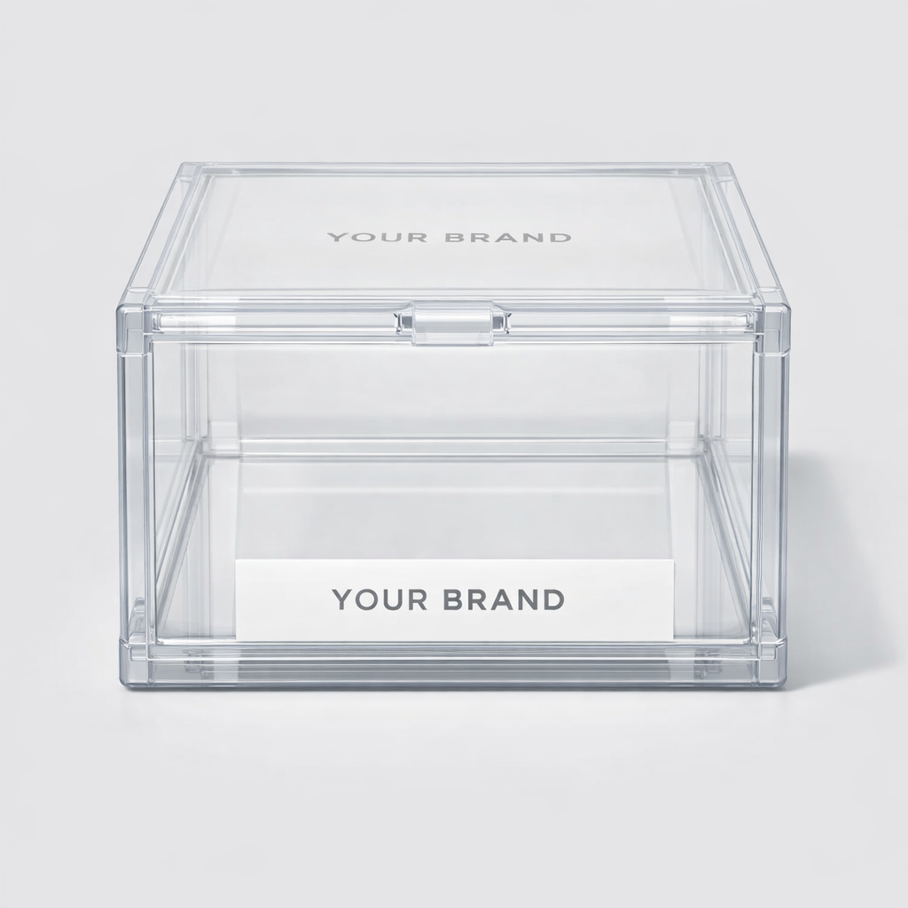 Stackable Shoe Boxes white label idea