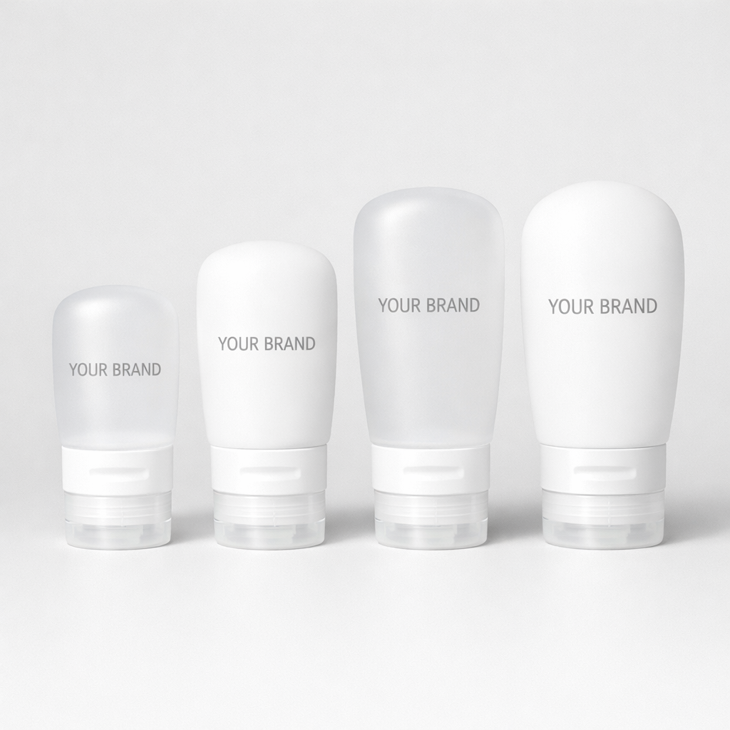 Silicone Travel Bottle Set white label idea