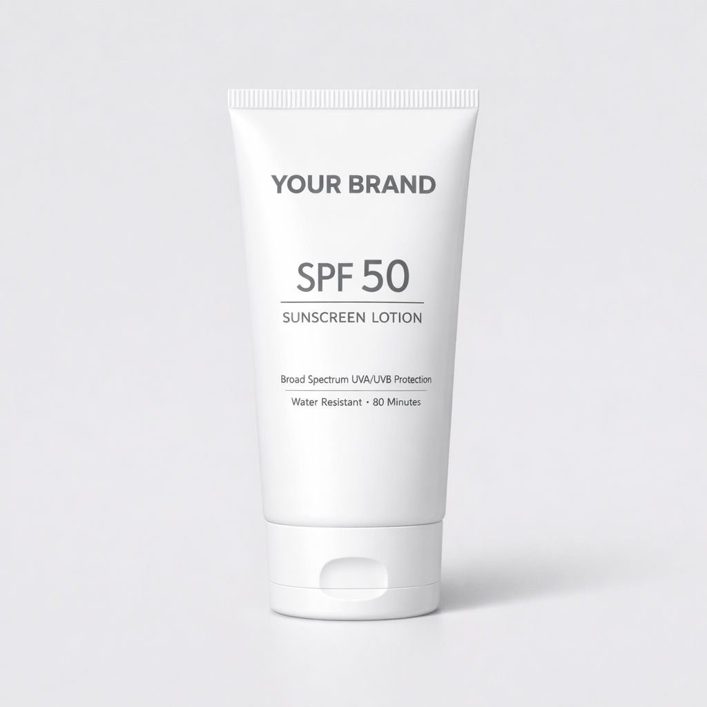 SPF 50 Sunscreen Lotion white label idea