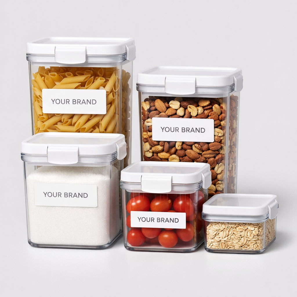 Airtight Food Storage Containers Set white label idea