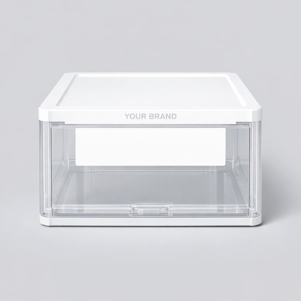 Stackable Plastic Shoe Box white label idea
