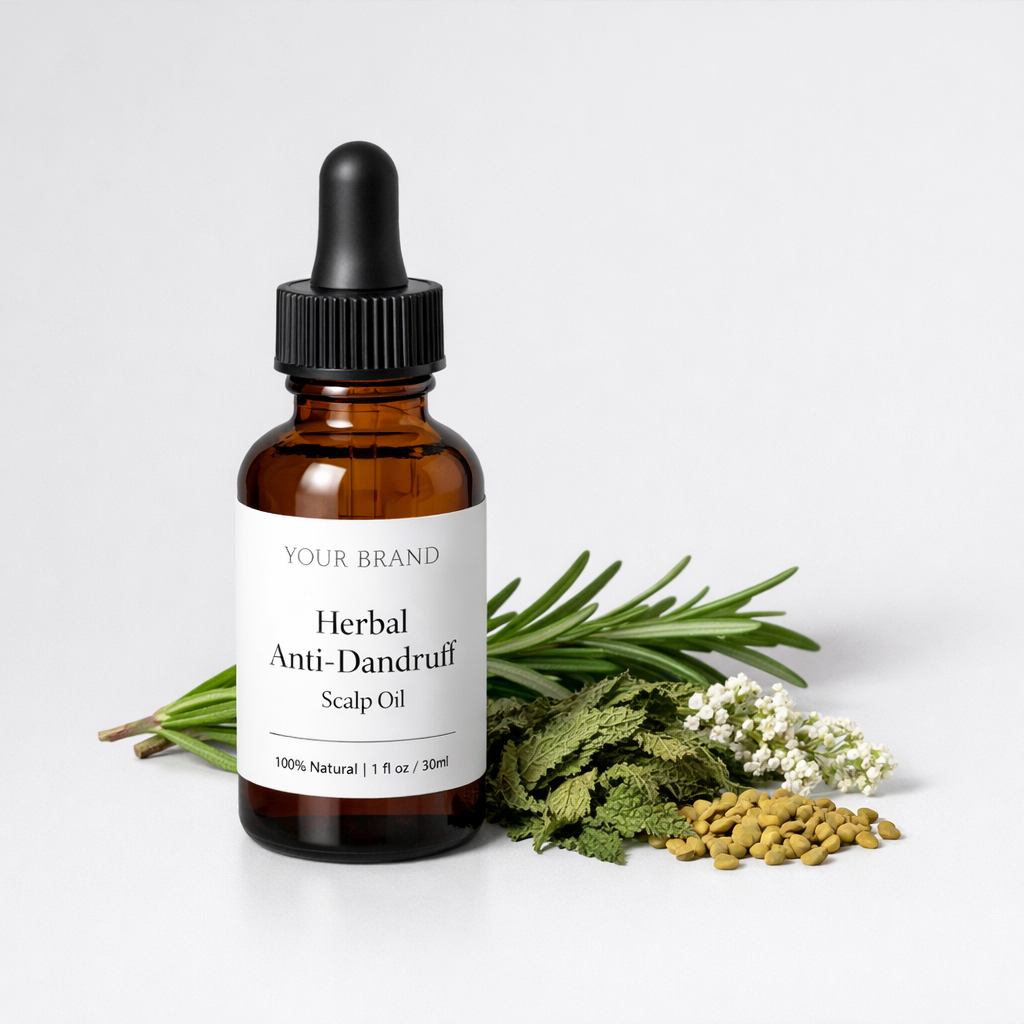 Herbal Anti-Dandruff Scalp Oil white label idea