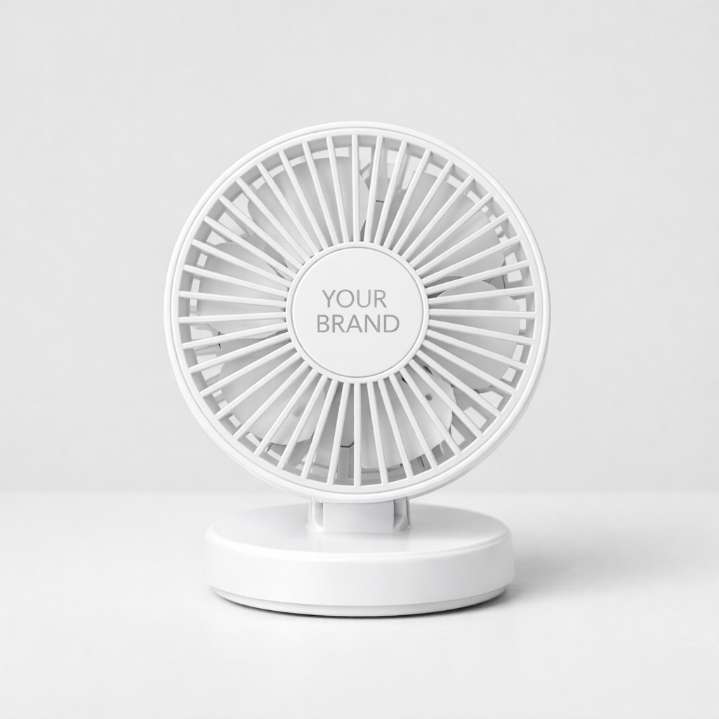 Portable USB Rechargeable Desk Fan white label idea