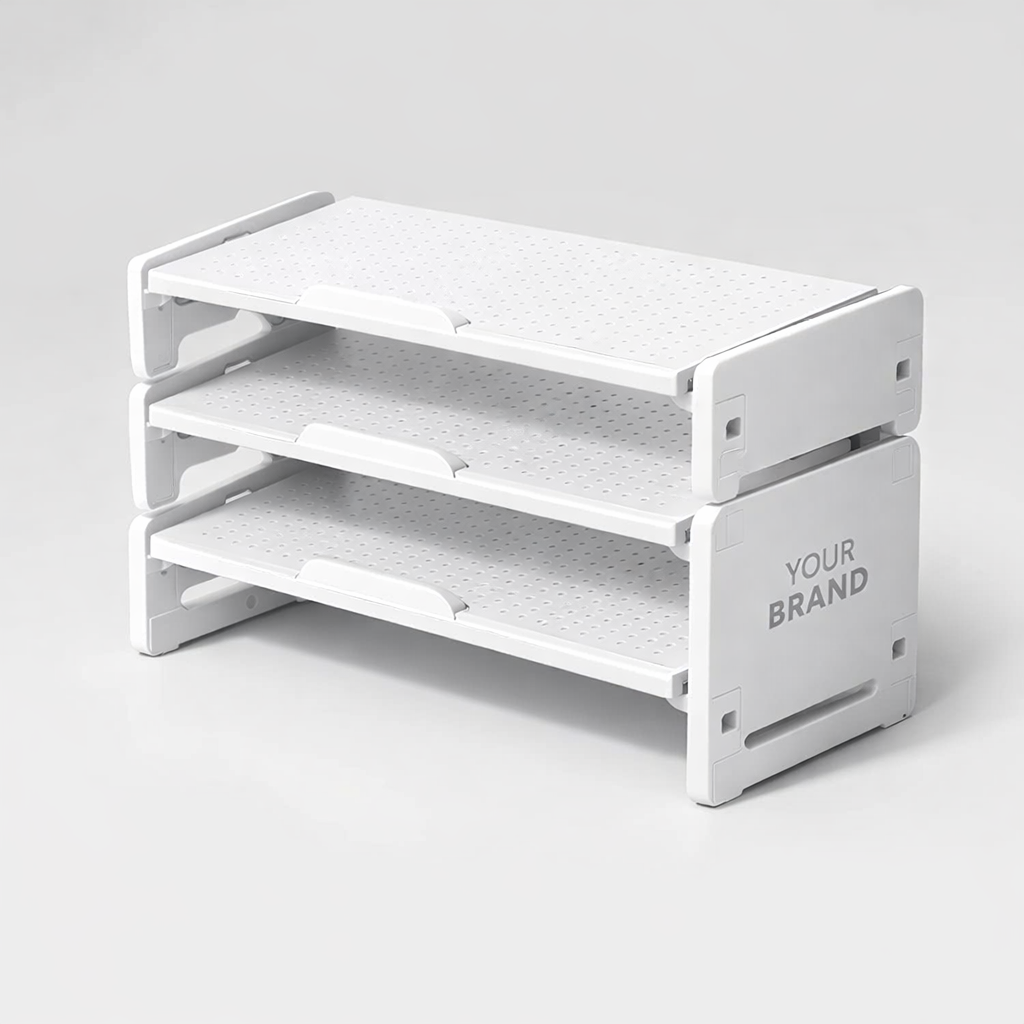 Stackable Plastic Shoe Rack white label idea