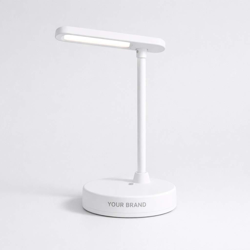 Portable Mini Rechargeable LED Desk Lamp white label idea