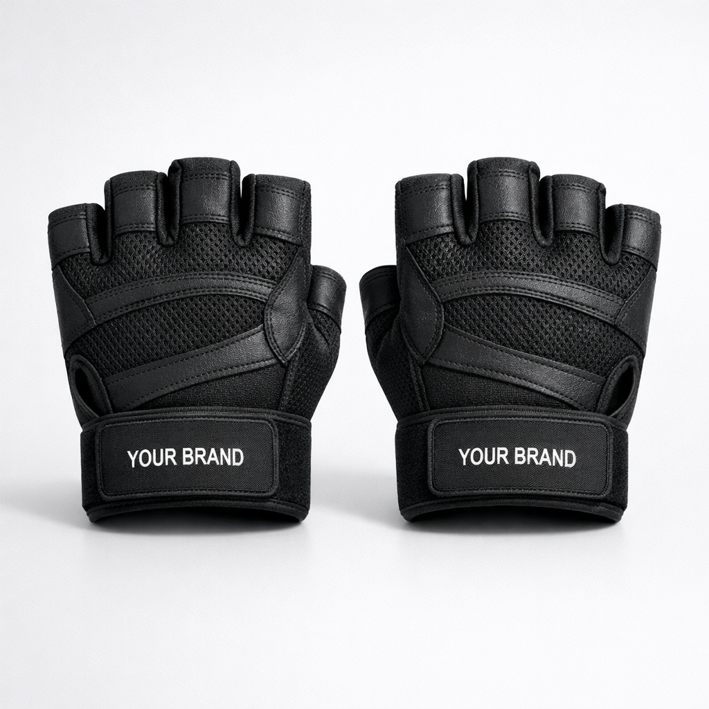Non-Slip Fitness Glove Pair white label idea