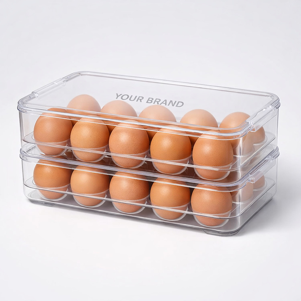 Stackable Plastic Egg Holder white label idea