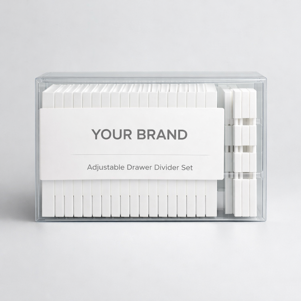 Adjustable Drawer Divider Set white label idea