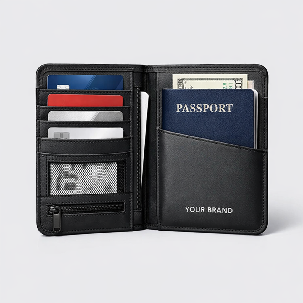 RFID-Blocking Travel Passport Wallet white label idea