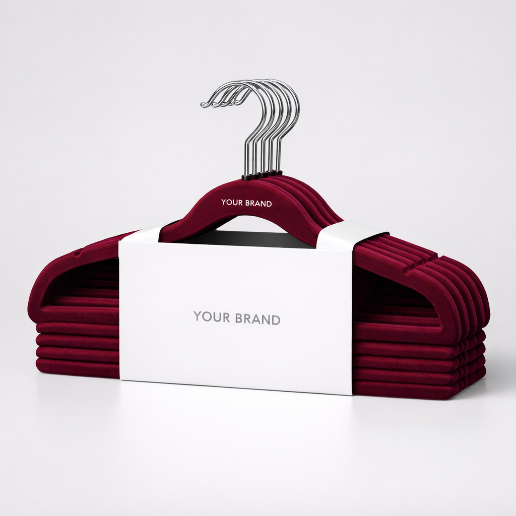 Soft Touch Velvet Hanger Pack white label idea
