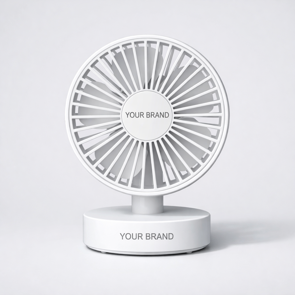 USB Rechargeable Desk Fan white label idea