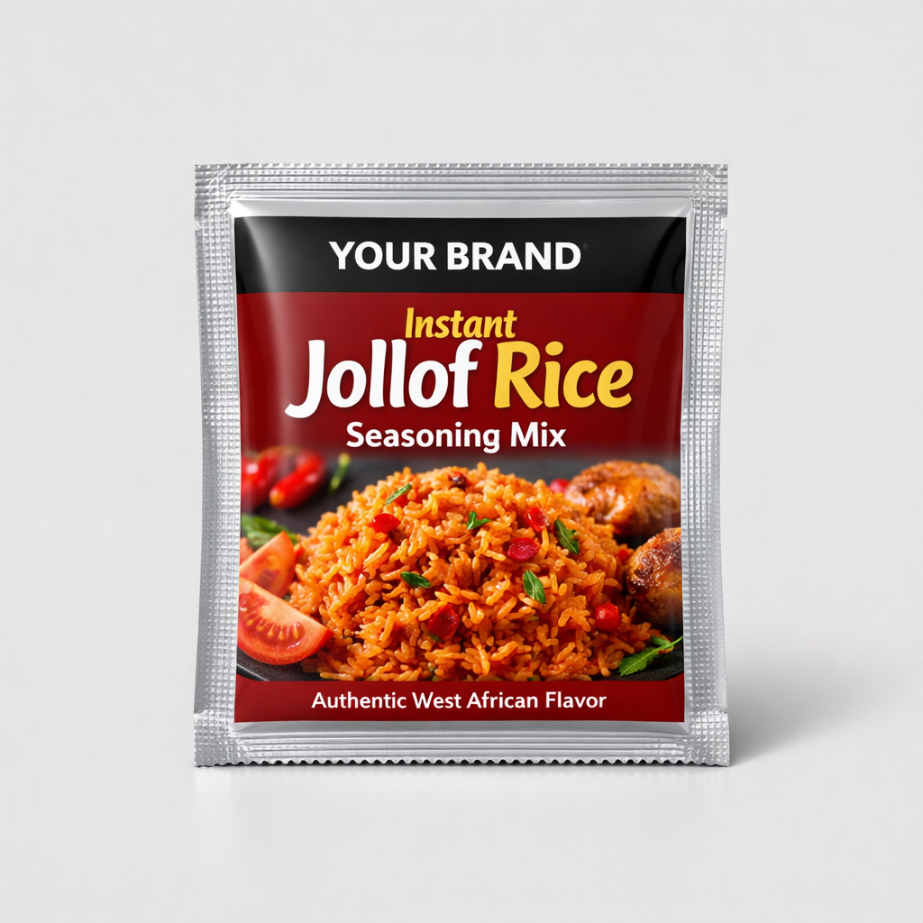 Instant Jollof Rice Seasoning Mix Sachets white label idea