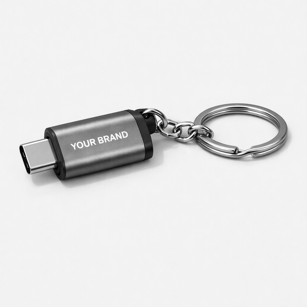 USB-C OTG Adapter Keychain white label idea