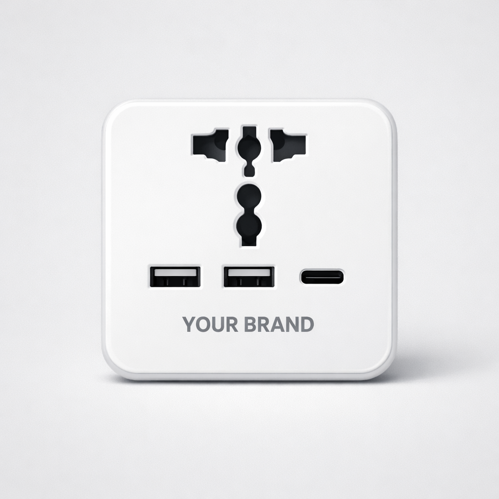 Universal USB Wall Socket Adapter white label idea