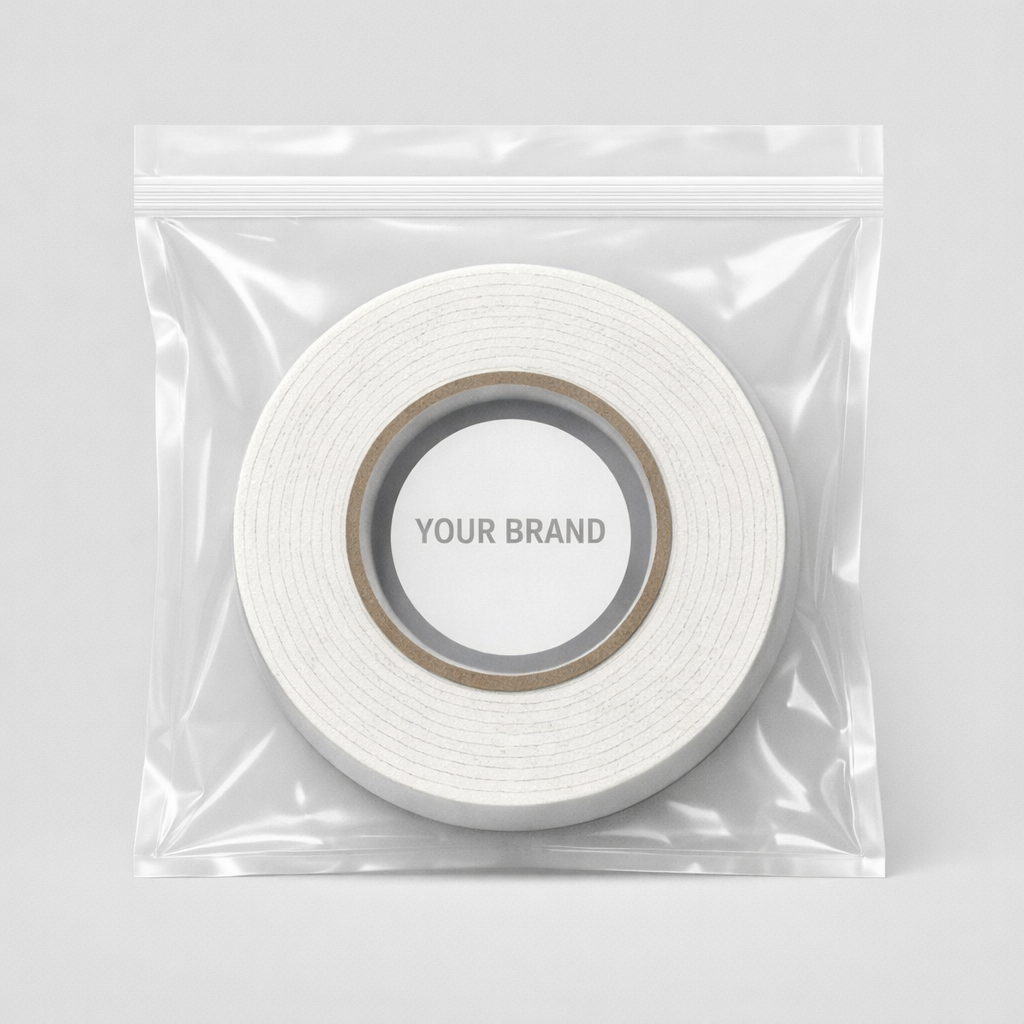 Double-Sided Foam Mounting Tape Roll white label idea