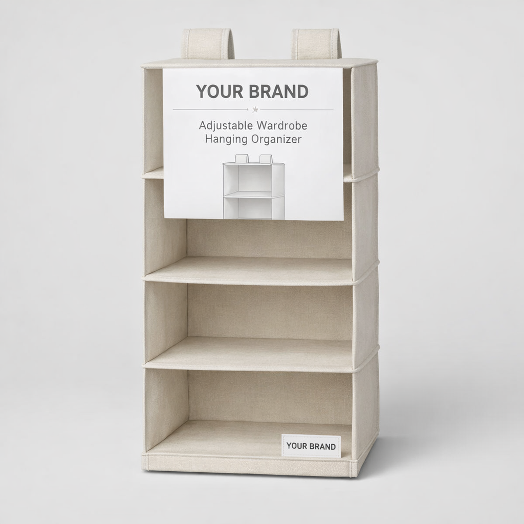 Adjustable Wardrobe Hanging Organizer white label idea