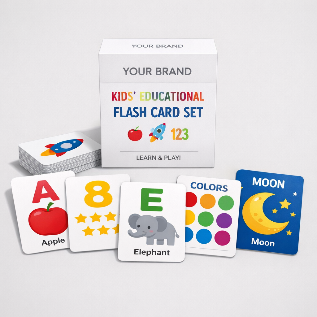 Kids’ Educational Flash Card Set white label idea