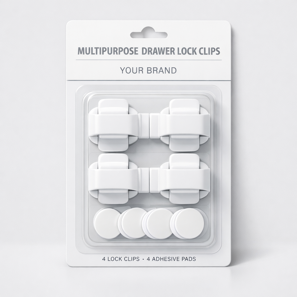 Multipurpose Drawer Lock Clips white label idea