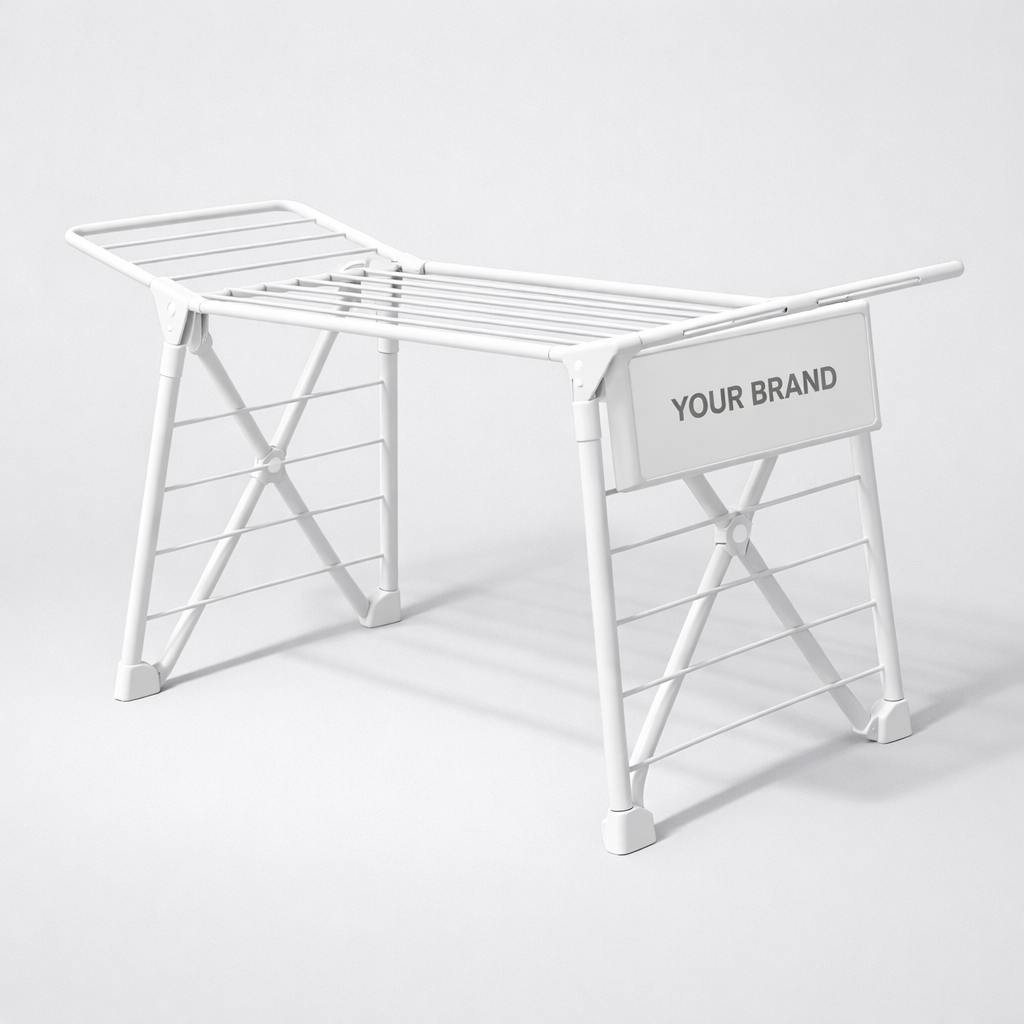 Foldable Plastic Clothes Drying Rack white label idea