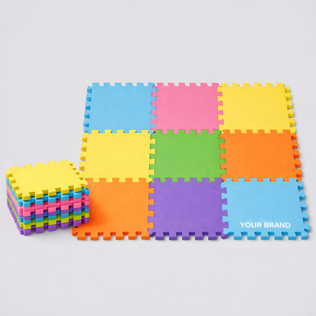 Children’s Soft Foam Play Mat Tiles white label idea
