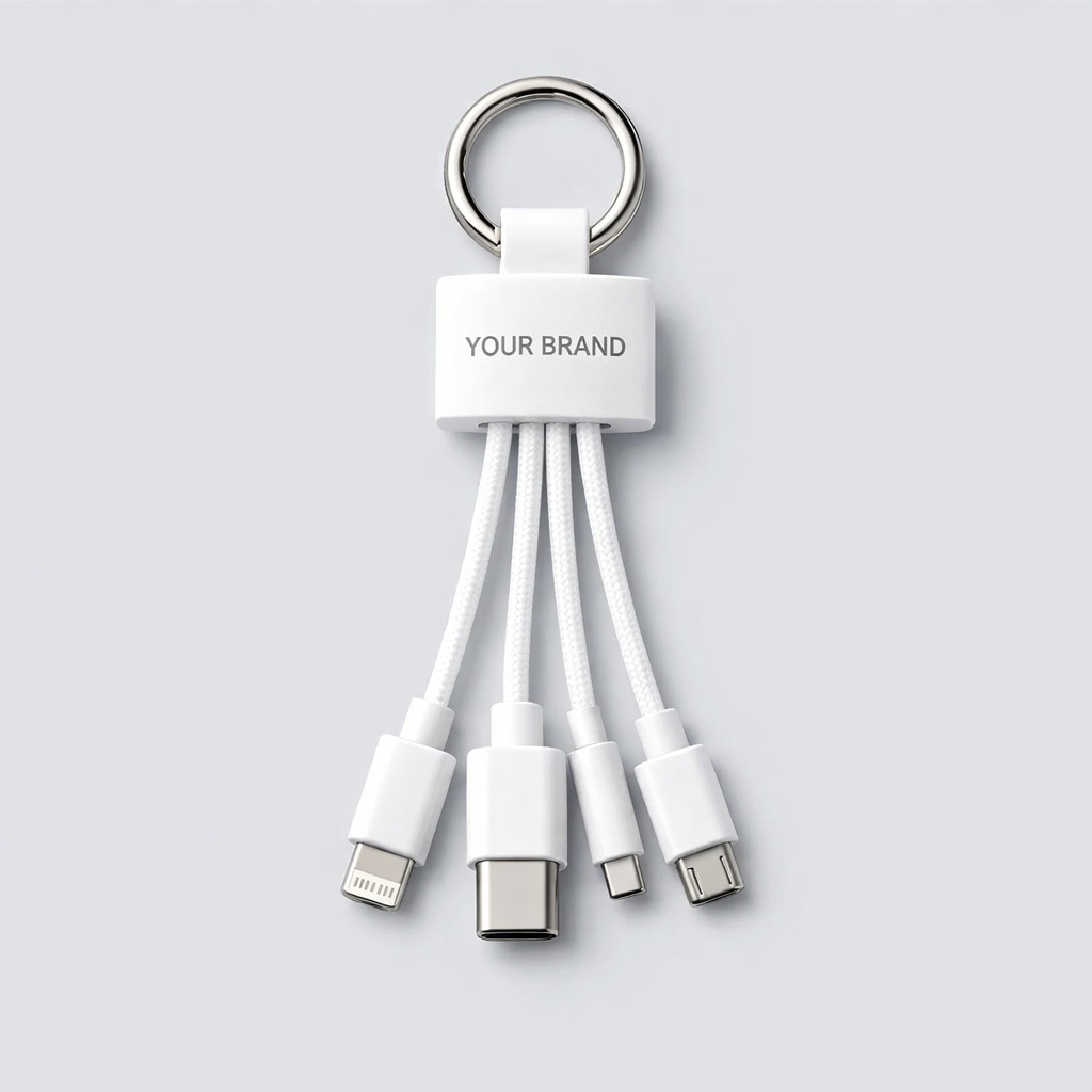 3-in-1 Charging Cable Keychain white label idea