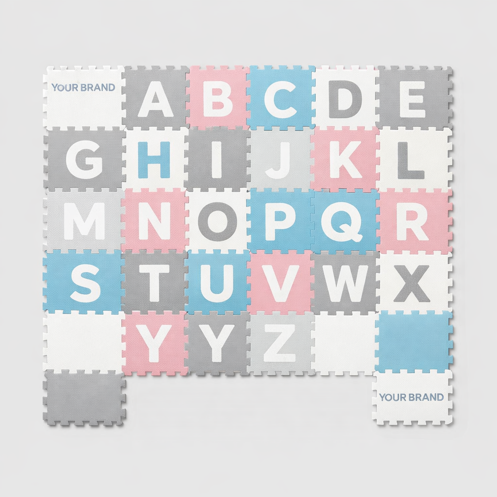 Kids’ Foam Alphabet Puzzle Mat white label idea