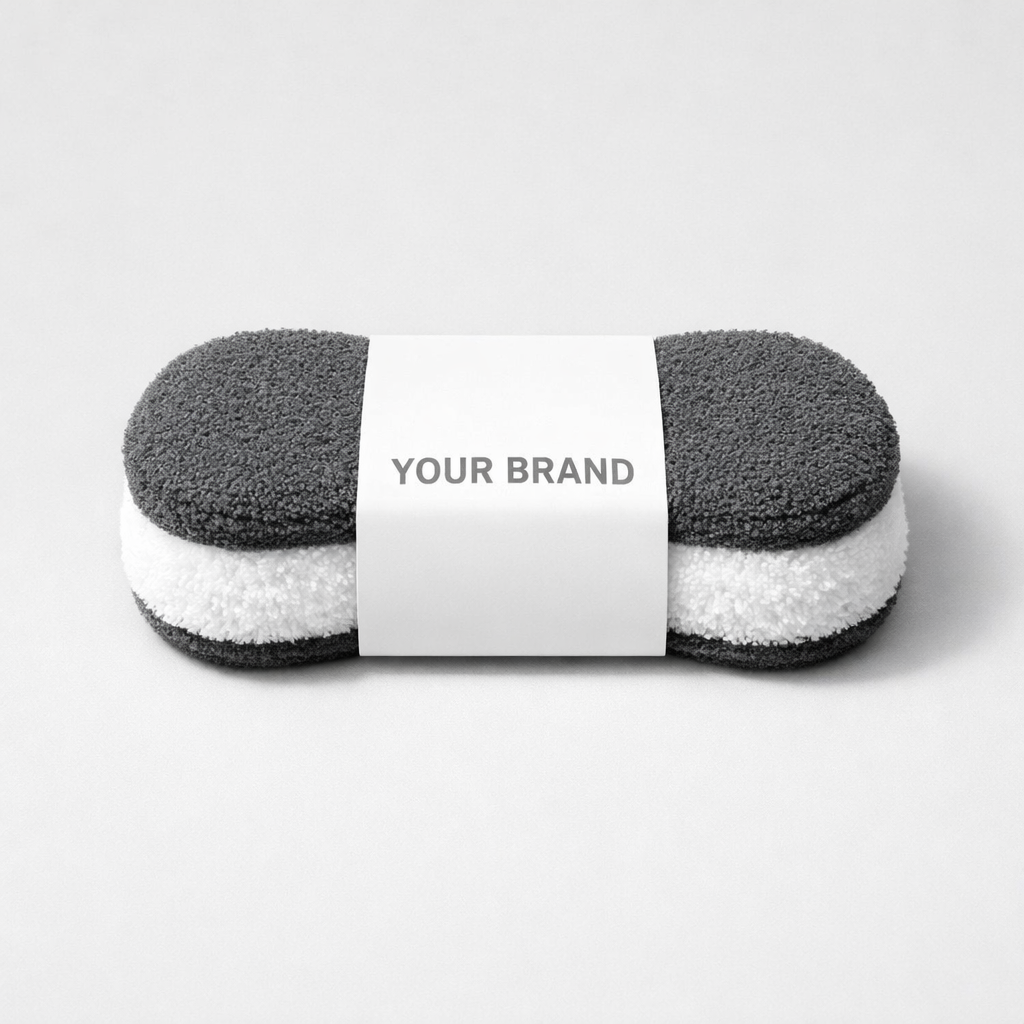 Dual-Sided Microfiber Dishwashing Sponge white label idea