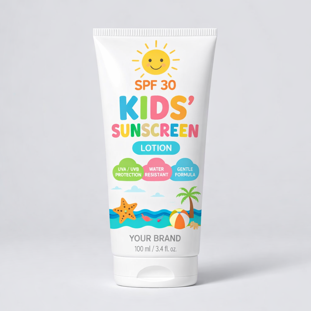 SPF 30 Kids’ Sunscreen Lotion white label idea