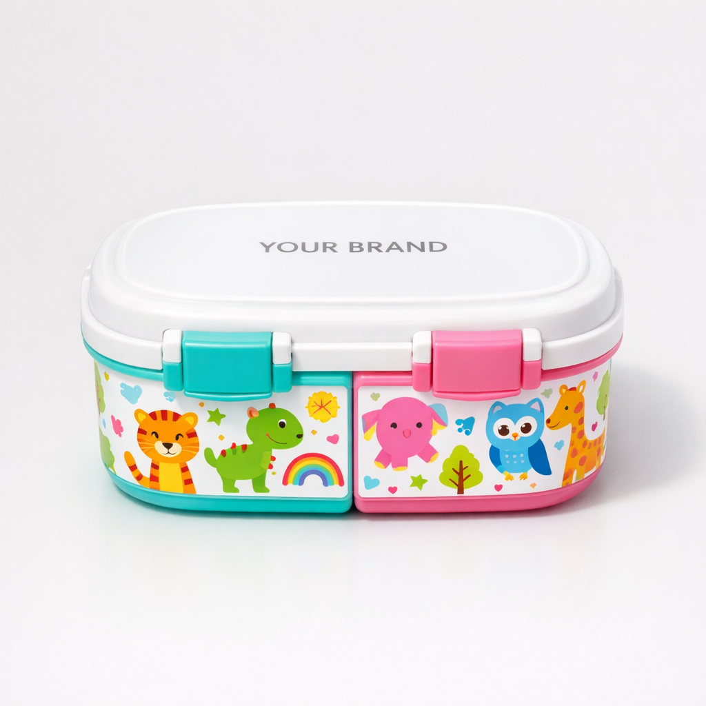 Dual-Compartment Kids’ Snack Container white label idea