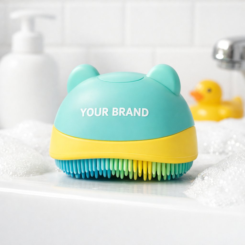 Children’s Soft Silicone Bath Brush white label idea