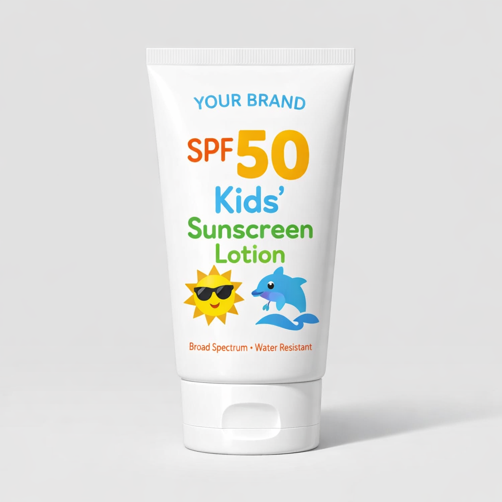 SPF 50 Kids’ Sunscreen Lotion white label idea