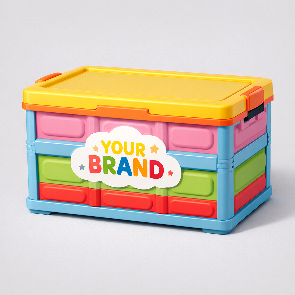 Collapsible Plastic Toy Storage Box white label idea