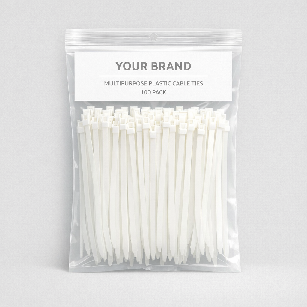Multipurpose Plastic Cable Ties (100-Pack) white label idea