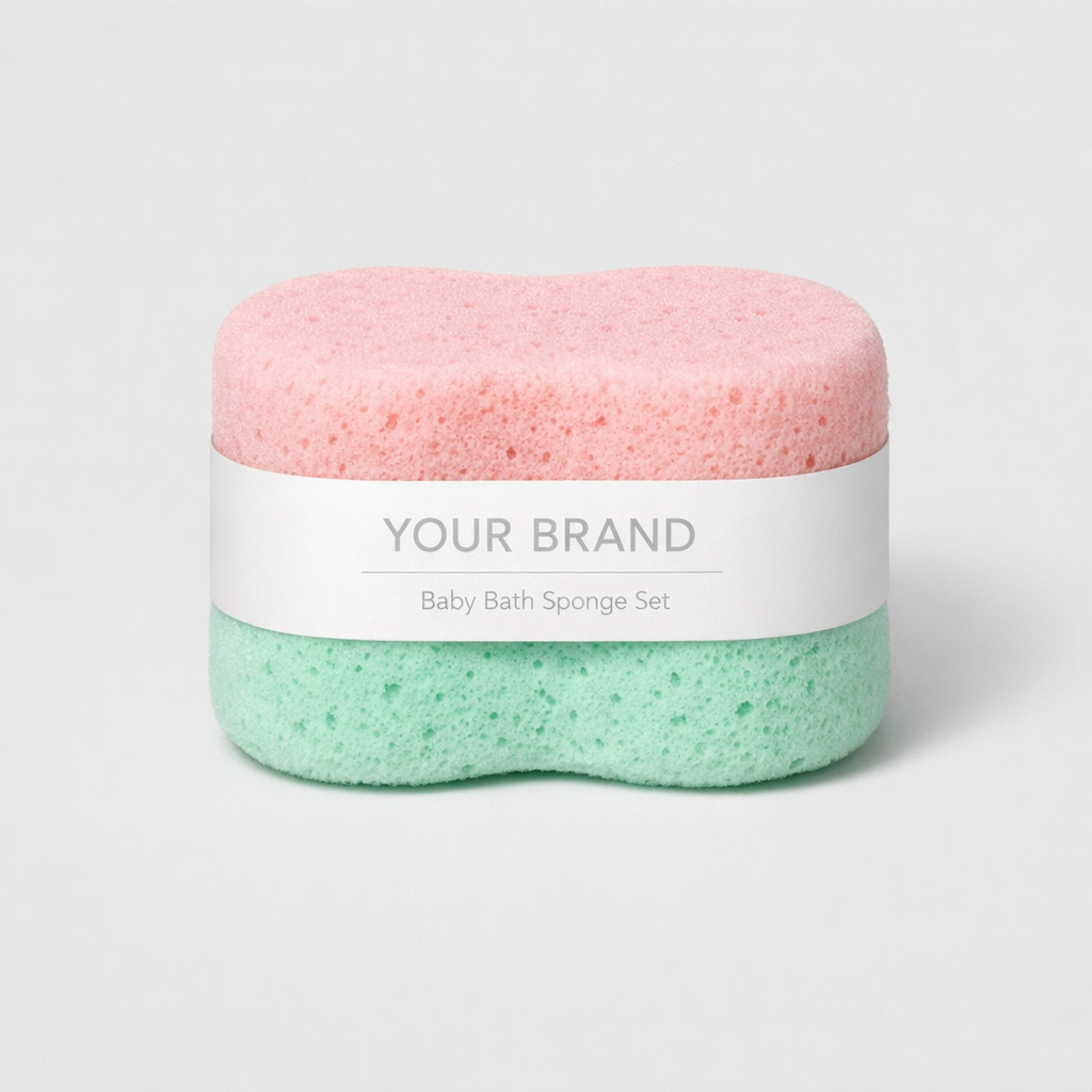 Gentle Baby Bath Sponge Set white label idea