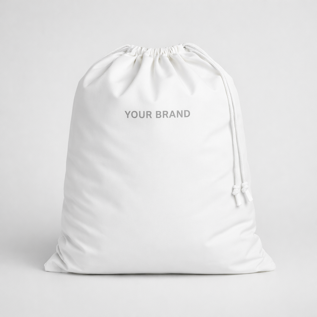 Drawstring Laundry Bag (Large) white label idea