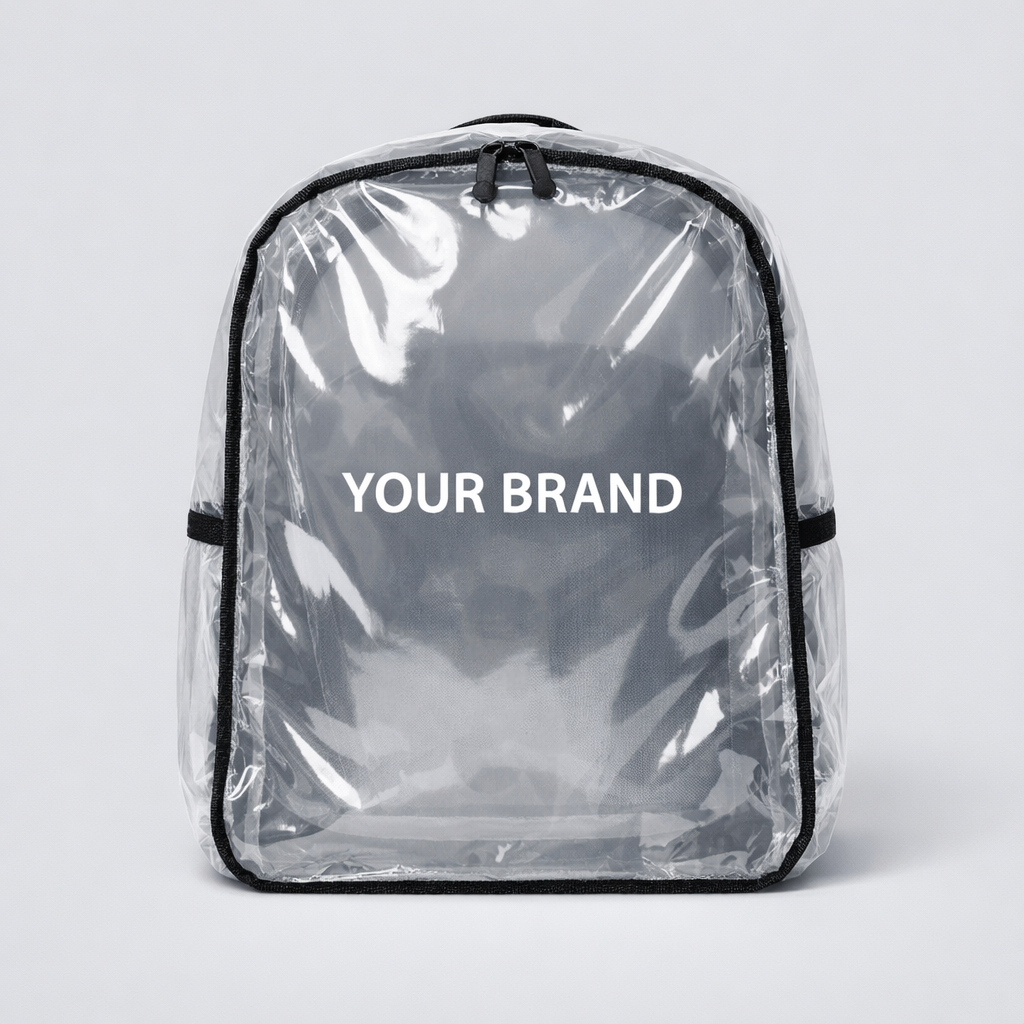 PVC Waterproof School Backpack Cover white label idea