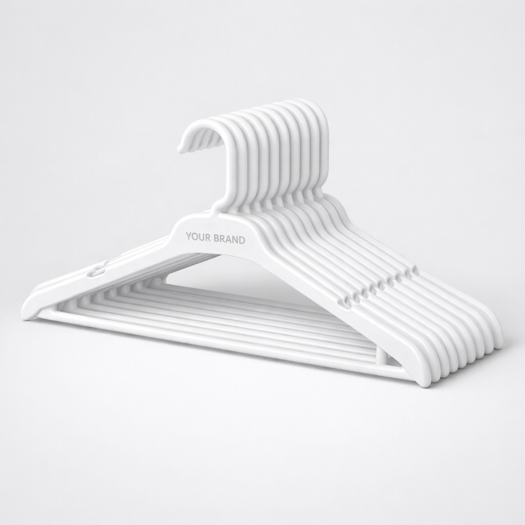 Multi-Purpose Plastic Hanger Set (10-Pack) white label idea
