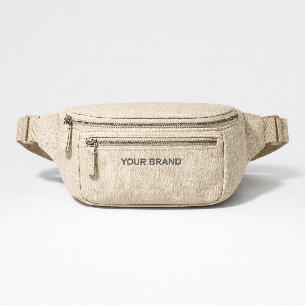 Adjustable Canvas Waist Pouch white label idea