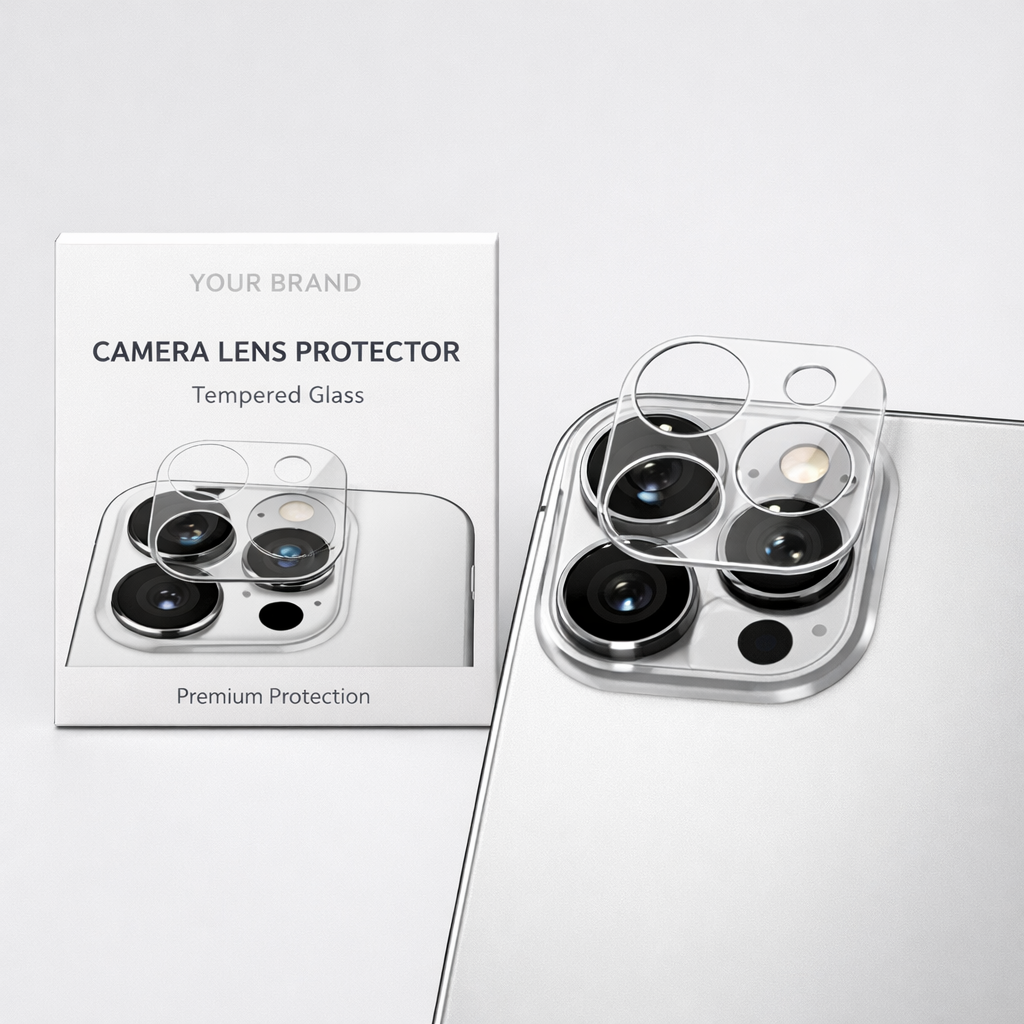 Tempered Glass Phone Camera Lens Protector white label idea