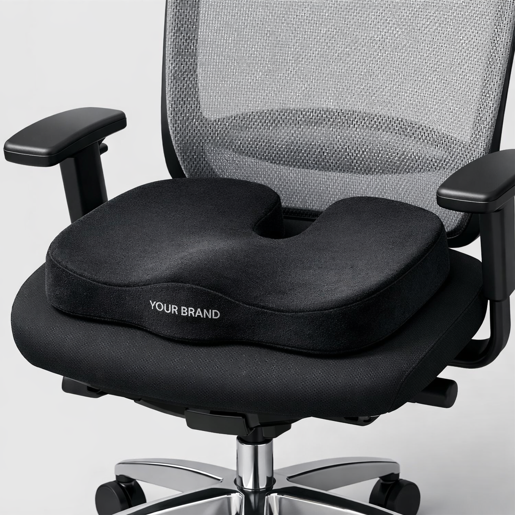 Ergonomic Memory Foam Seat Cushion white label idea