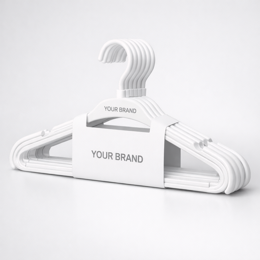Multipurpose Plastic Clothes Hanger Set white label idea