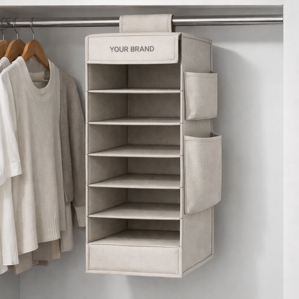 Multi-Section Wardrobe Hanging Organizer white label idea