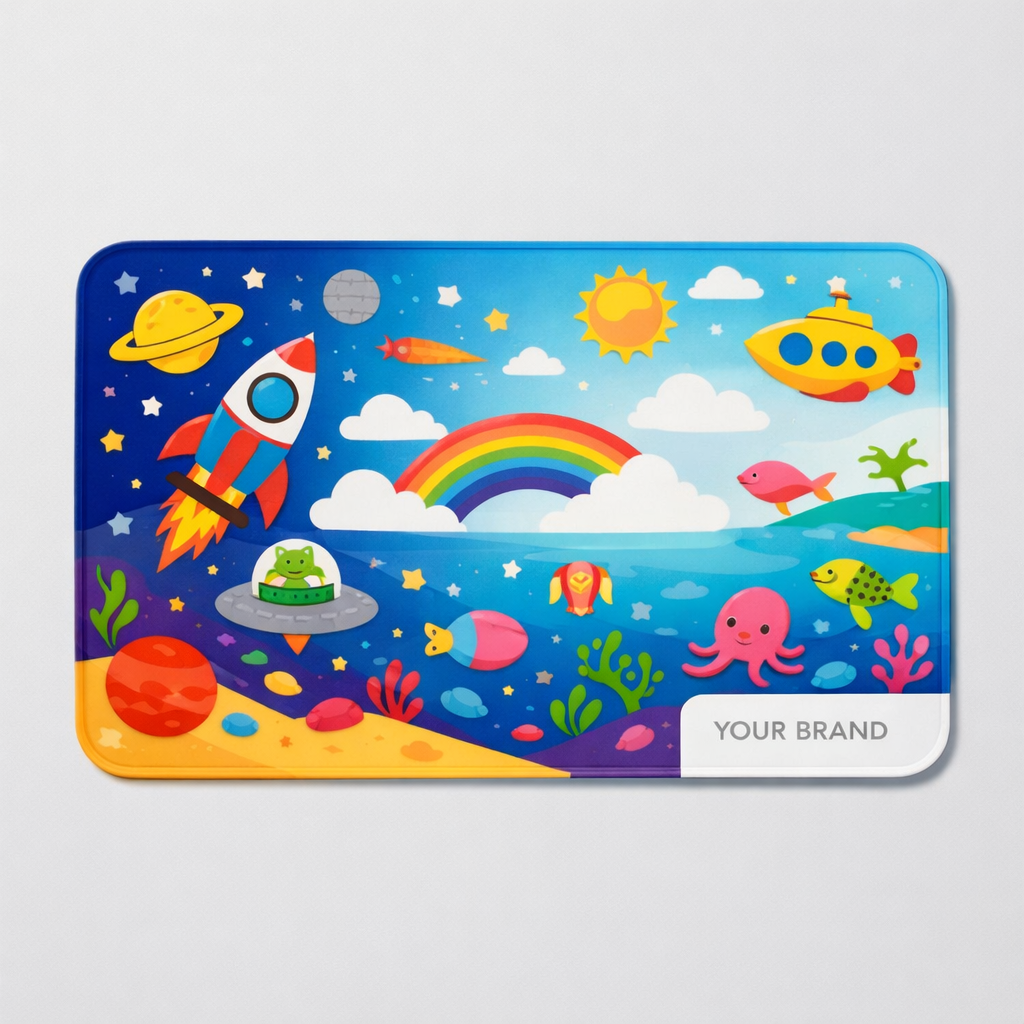 Children’s Reusable Silicone Drawing Mat white label idea