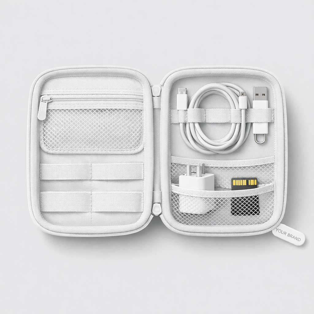 Portable USB Data Cable Organizer Case white label idea