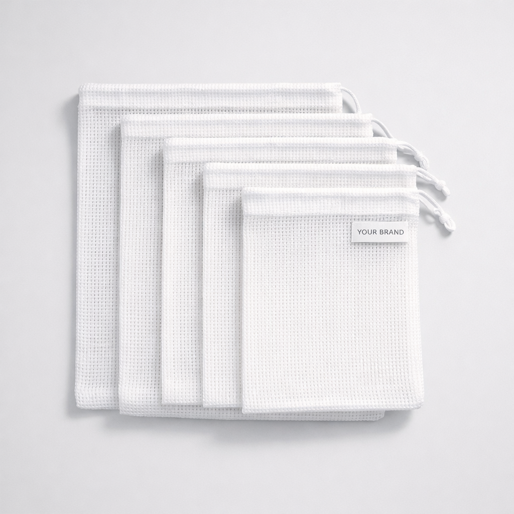 Reusable Mesh Produce Bags (Set of 5) white label idea