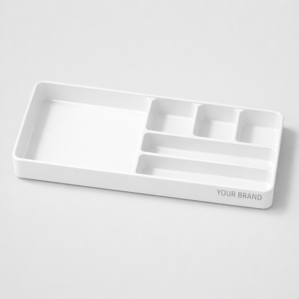 Plastic Drawer Organizer Tray white label idea
