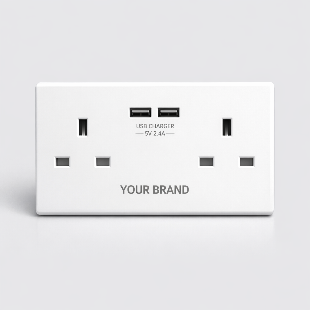 Dual USB Wall Socket Charger white label idea
