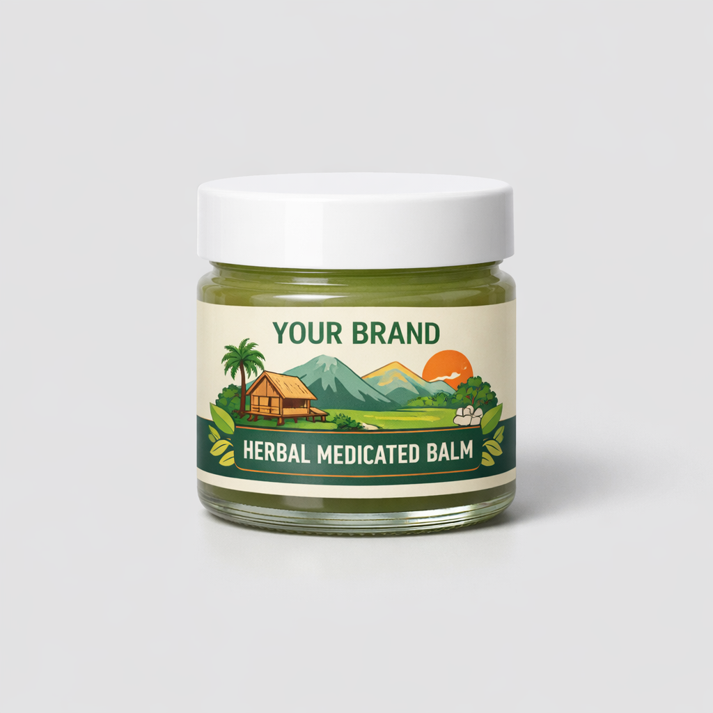 Herbal Medicated Balm white label idea